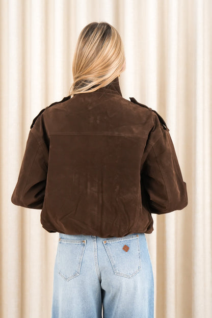 Ashe Bomber Brown Suede