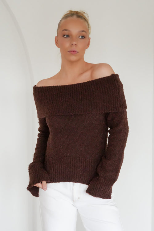 Ashlan Knit Jumper Chocolate