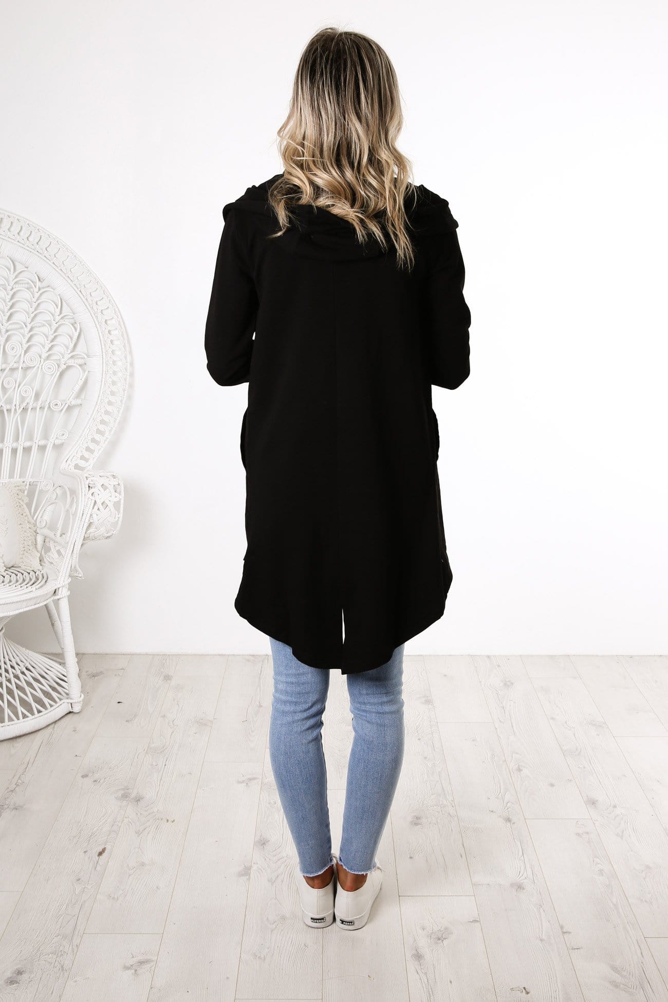 Ashleigh Hooded Cardi Black
