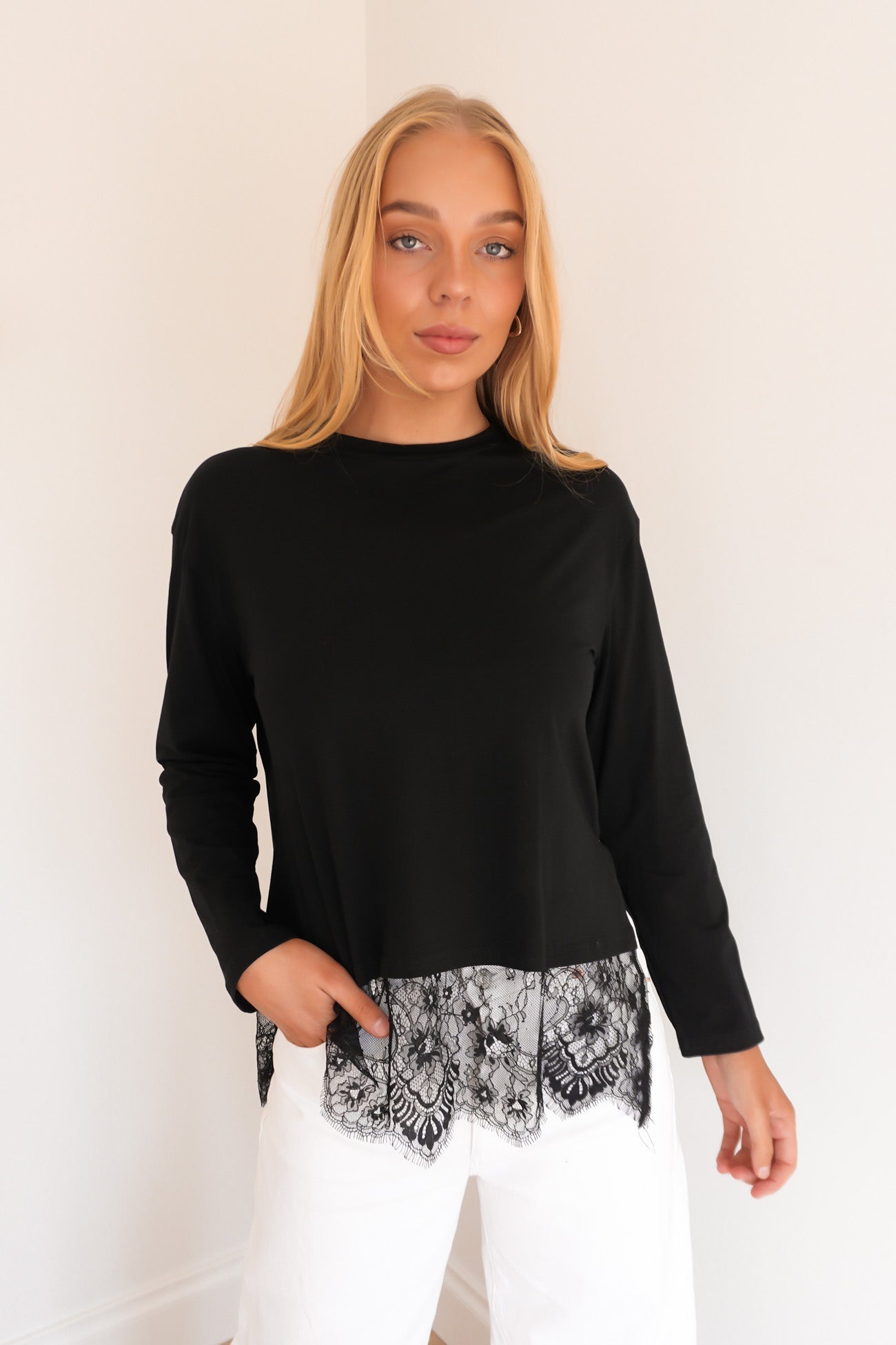 Ashlie Lace Long Sleeve Tee