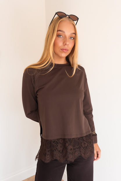 Ashlie Lace Long Sleeve Tee