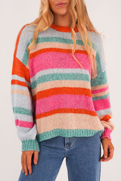 Ashlyn Knit Jumper Rainbow Stripe