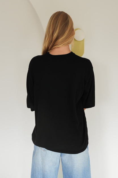Ashton Knit Tee Black