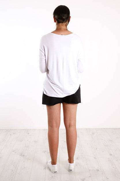 Atlanta 3/4 Sleeve Top White