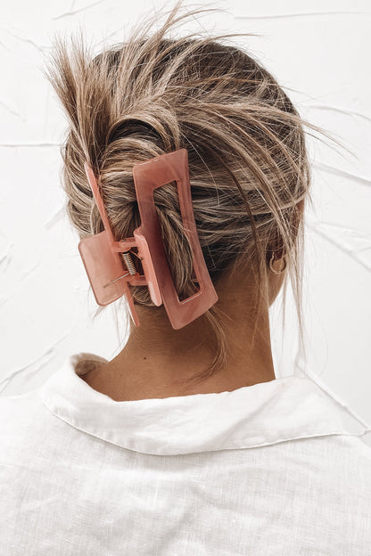 Aubree Claw Clip Pink