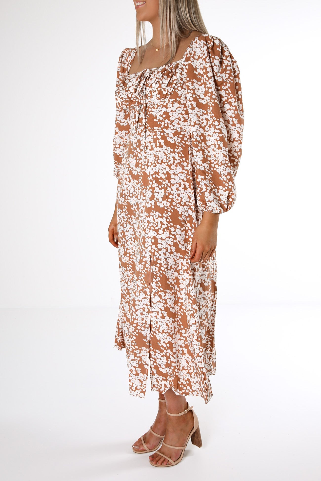 Aubrey Midi Dress Tan