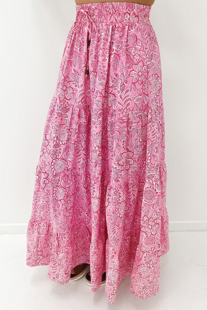 Aurela Maxi Skirt Pink