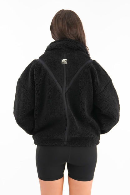 Ava Teddy Jacket Black