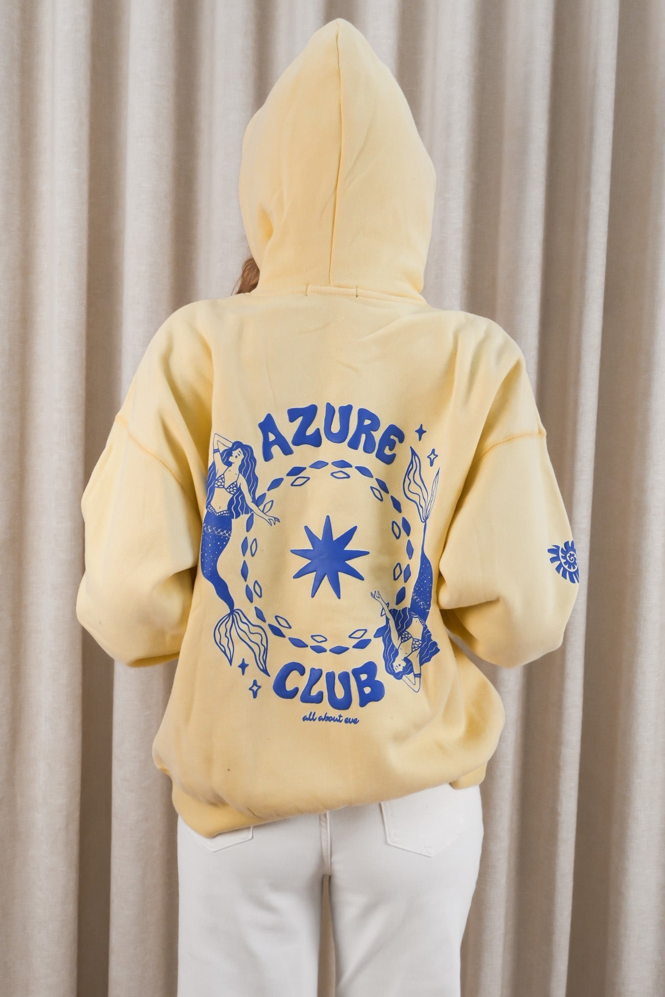 Azure Club Relaxed Hoodie Yellow