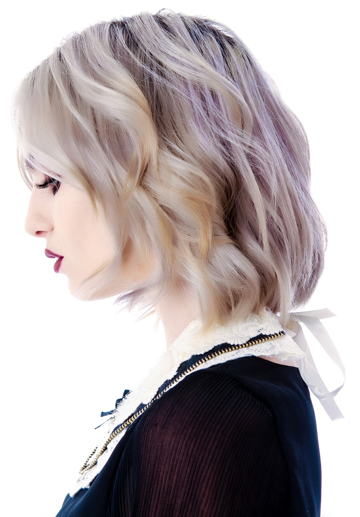 Amandine Lace Zipper Collar Necklace