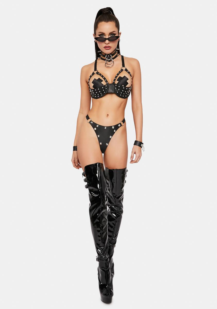 Angel Unchained Studded Bra Top