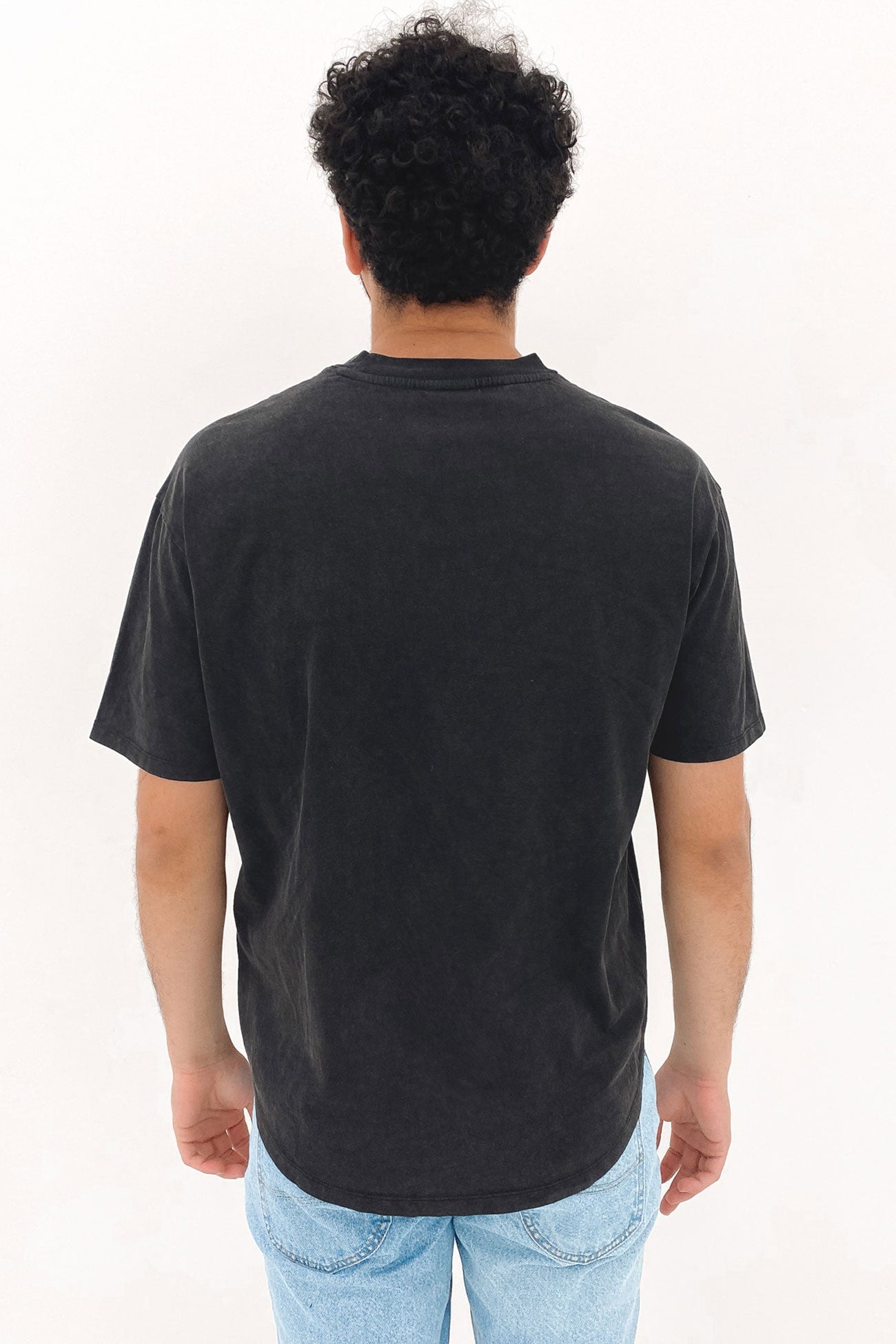 Back To Back Box Fit Scoop Tee Mineral Black