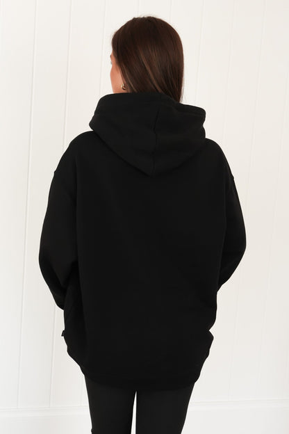 Baggie BF Hoodie Washed Black