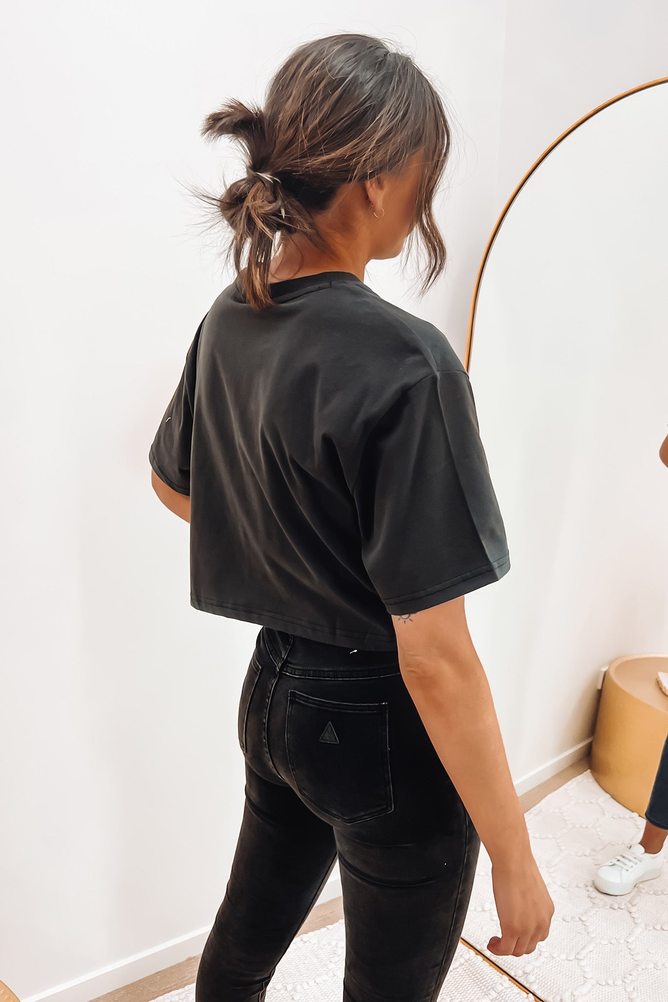 Baggy Crop Tee Black