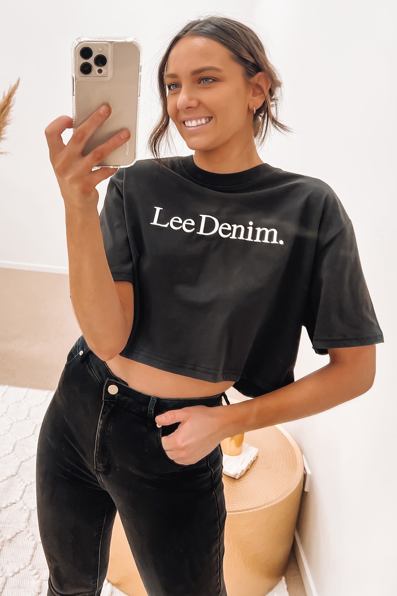 Baggy Crop Tee Black