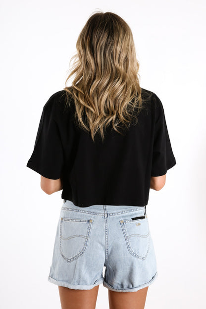 Baggy Crop Tee Black