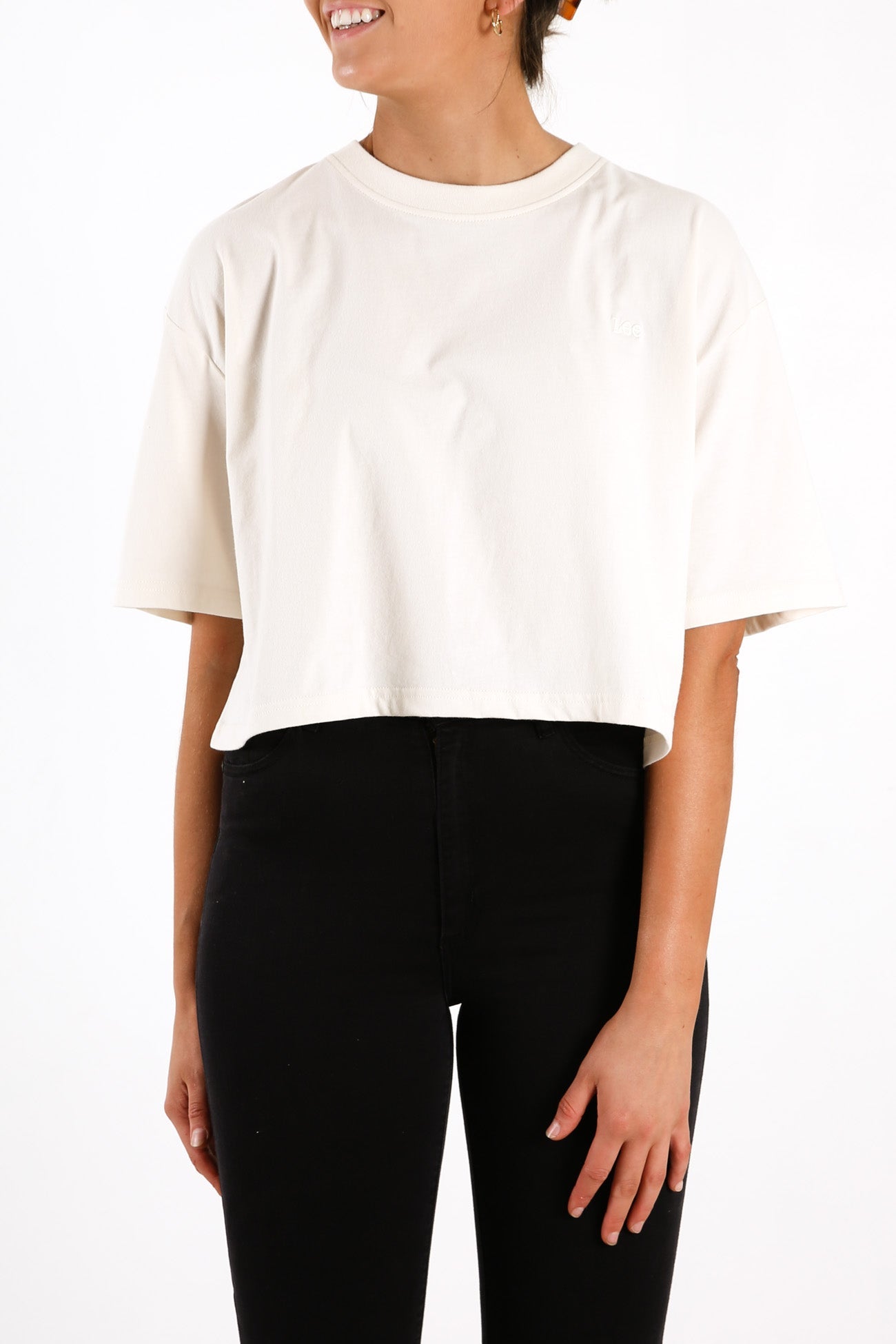 Baggy Crop Tee Unbleached