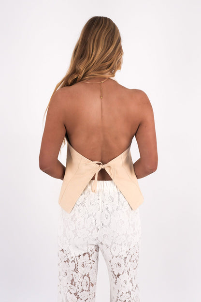 Bailey Halter Vest Cream