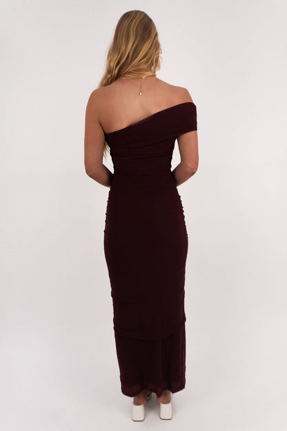 Bailey Midi Dress Burgundy