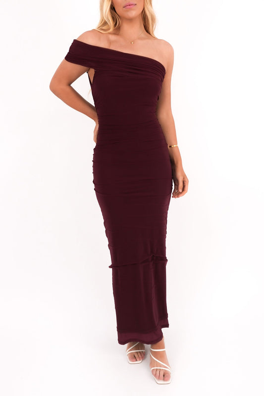 Bailey Midi Dress Burgundy