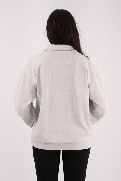 Balance 1/4 Zip Snow Marle