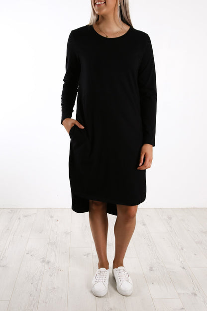 Bay Long Sleeve Dress Black