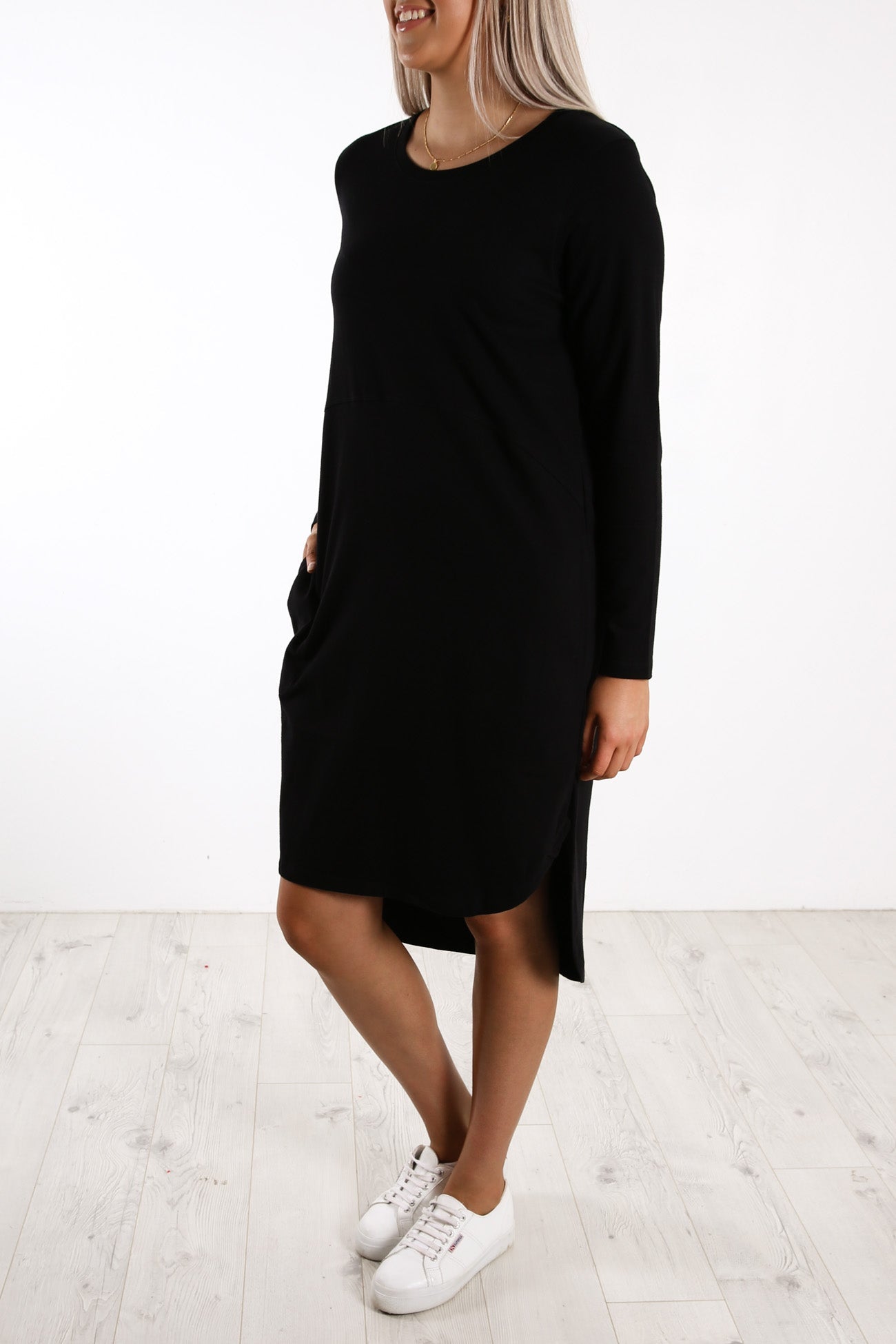 Bay Long Sleeve Dress Black