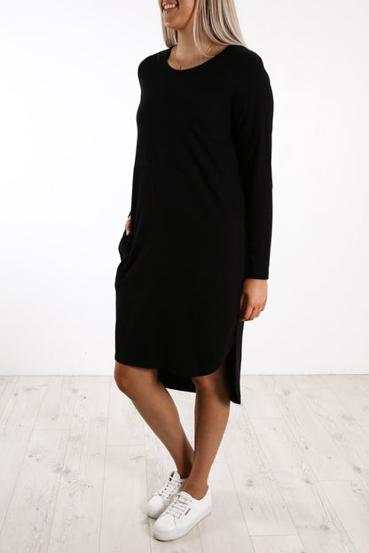 Bay Long Sleeve Dress Black