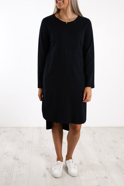 Bay Long Sleeve Dress Navy