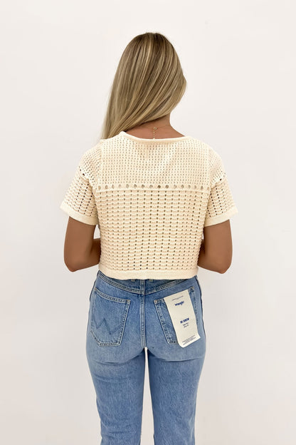 Baylor Crochet Top Cream