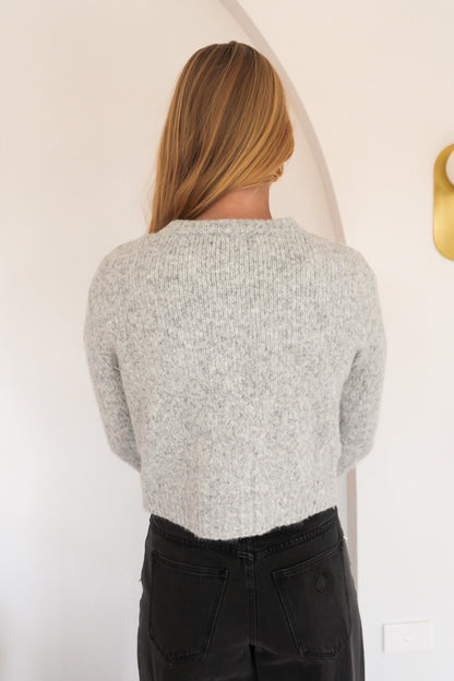 Bayside Cardigan Grey Marle