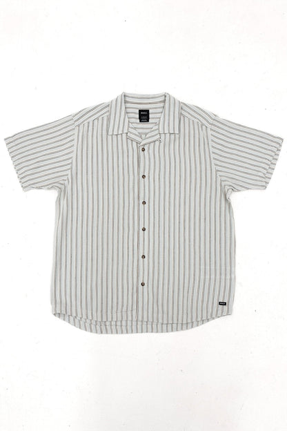 Beat Stripe Short Sleeve Shirt Green Tea