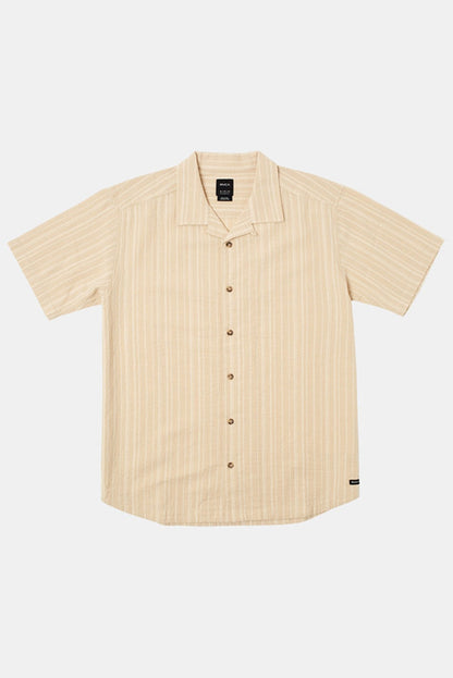 Beat Stripe Short Sleeve Shirt Tan