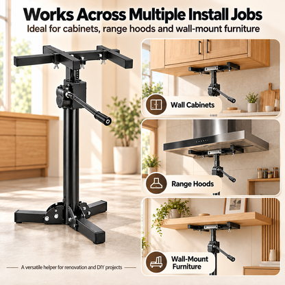 Heavy Object Installation Lift Stand | 220LB Per Stand, Dual Hand/Drill Operation, 2.1m Adjustable Height