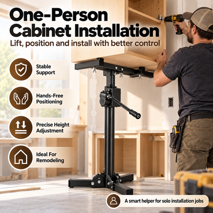 Heavy Object Installation Lift Stand | 220LB Per Stand, Dual Hand/Drill Operation, 2.1m Adjustable Height