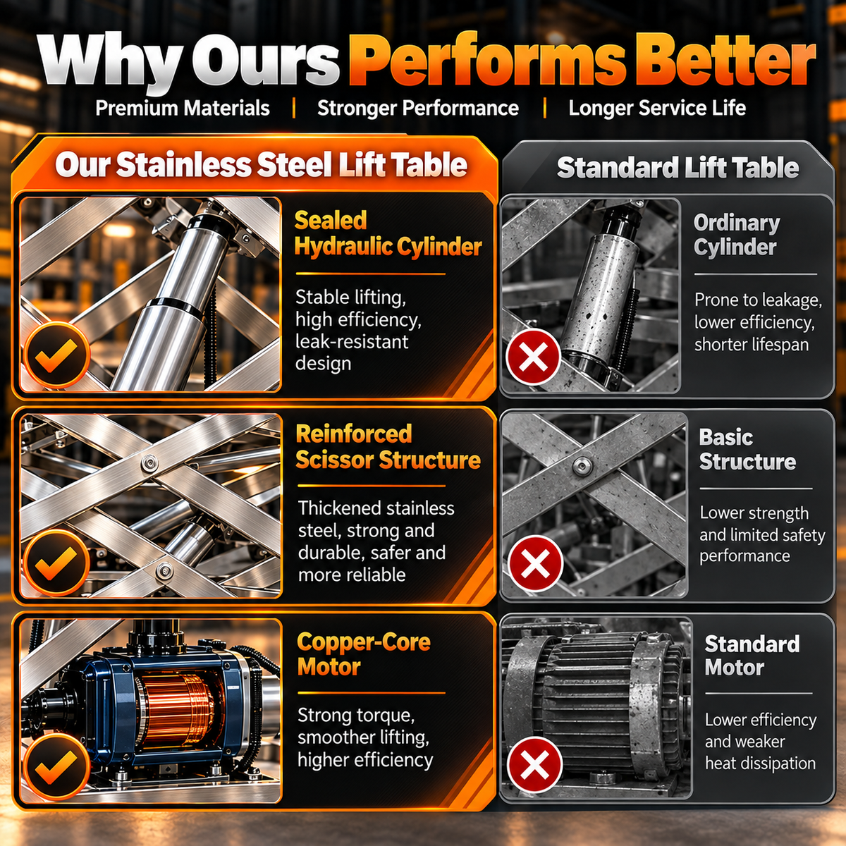 Remote Controlled Stainless Steel Electric Hydraulic Scissor Lift Table & Drill-Operated Cabinet Installation Lift Stand