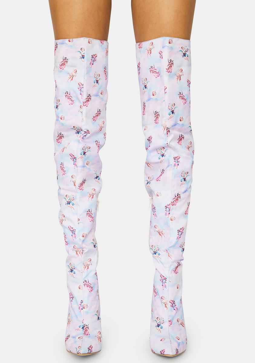 Angel Bad Attitude Knee High Boots