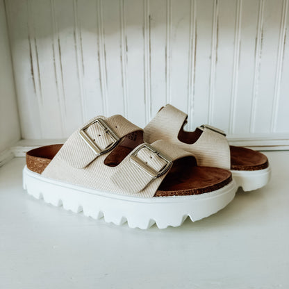 Jazmin Flatform Sandal - Cream