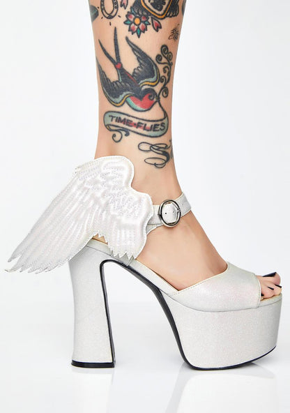 Angel On Earth Glitter Heels
