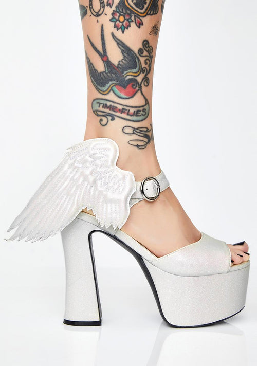 Angel On Earth Glitter Heels