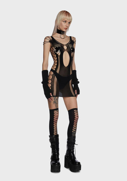 Anything Goes Fishnet Dress