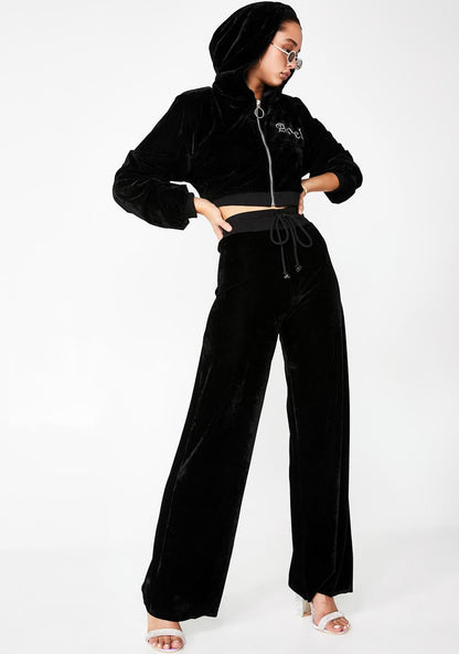 Angel Diamante Wide Leg Joggers