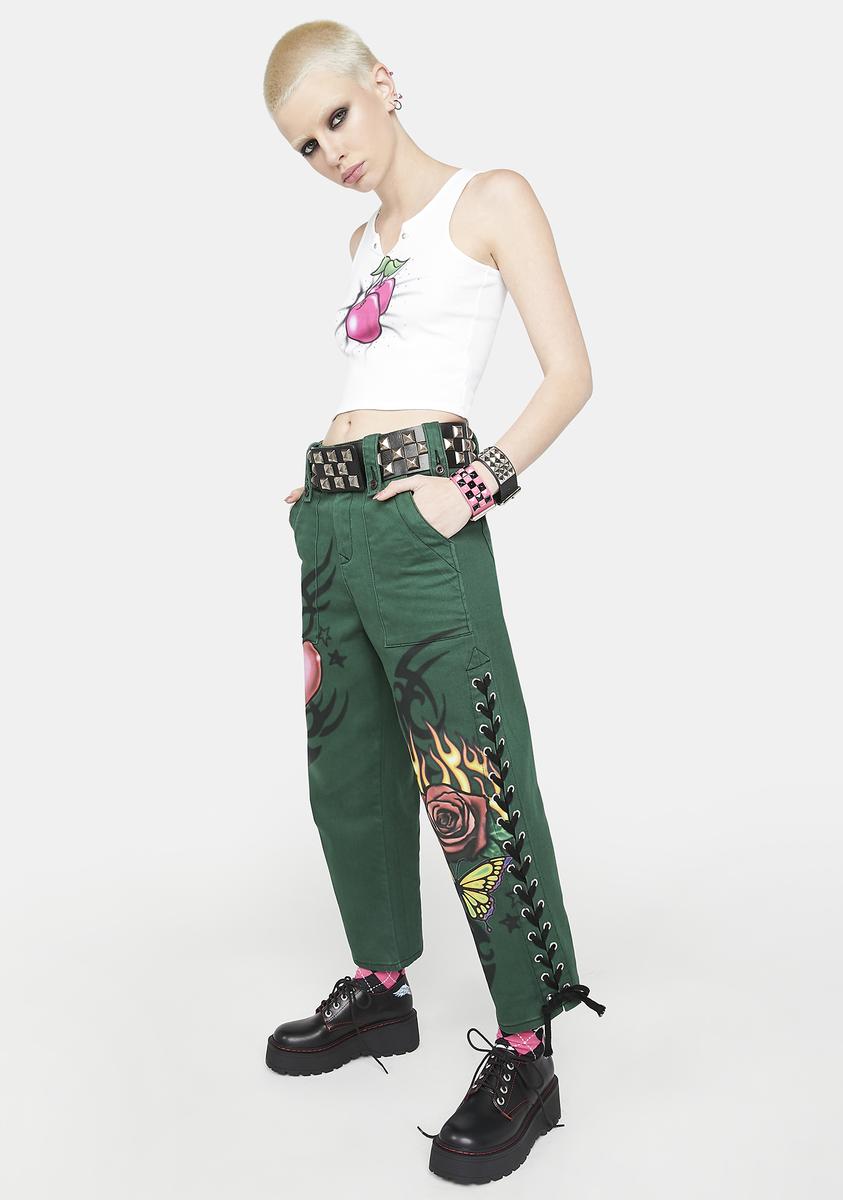 Angst And Anarchy Lace Up Pants