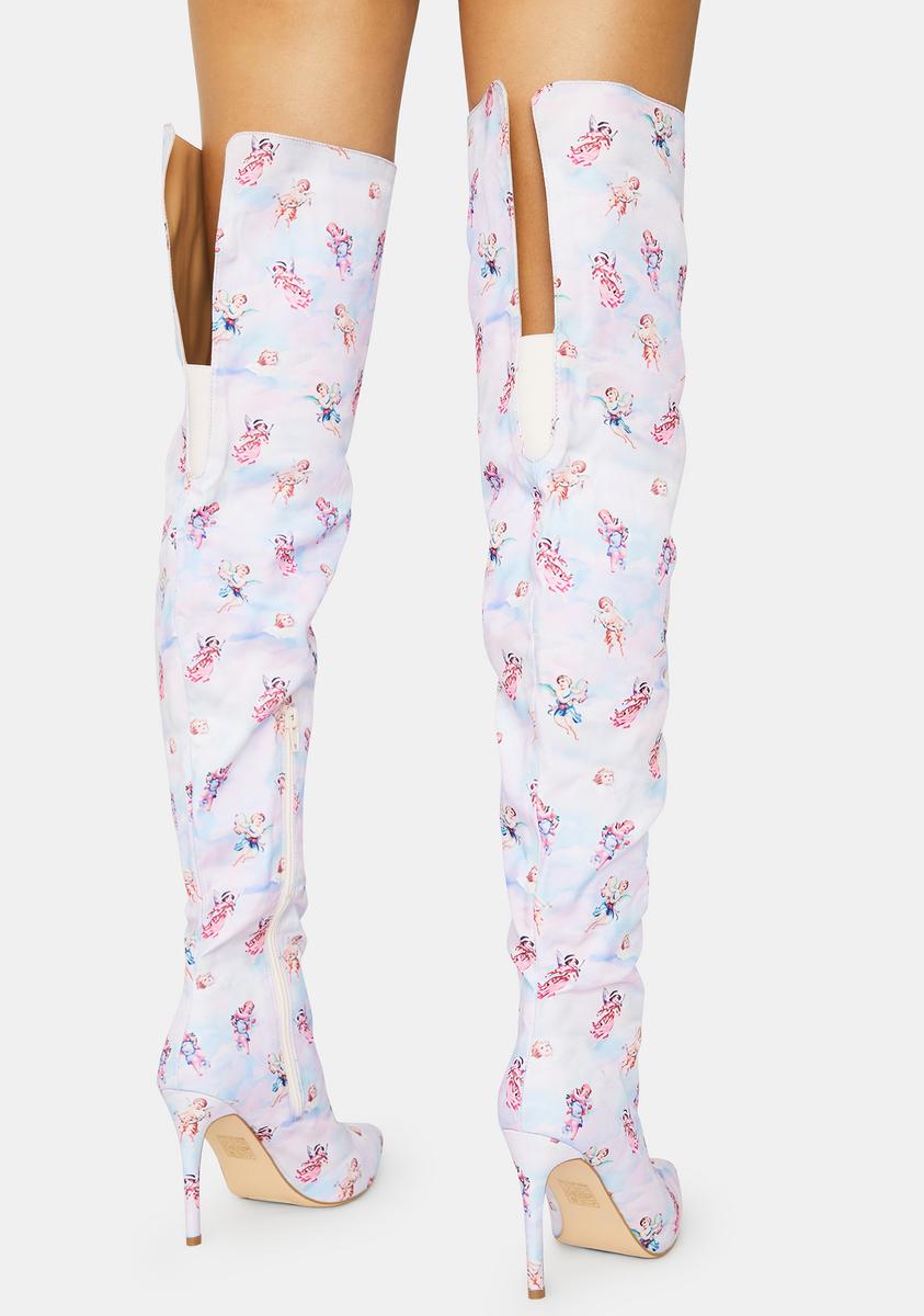 Angel Bad Attitude Knee High Boots