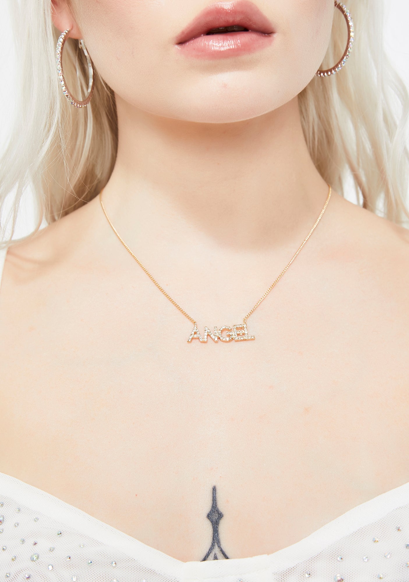 Angel Baby Rhinestone Necklace