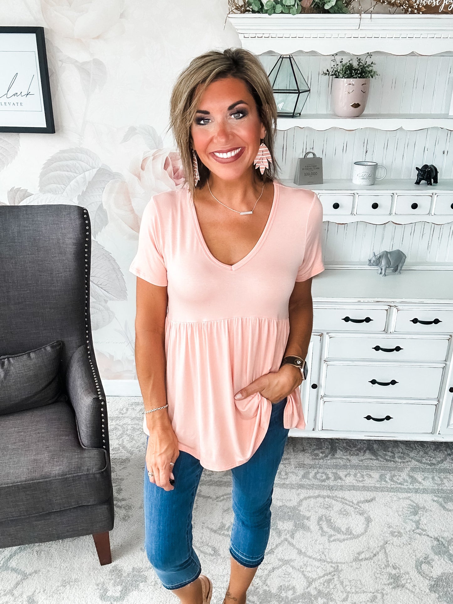 Just Look Back Babydoll Top