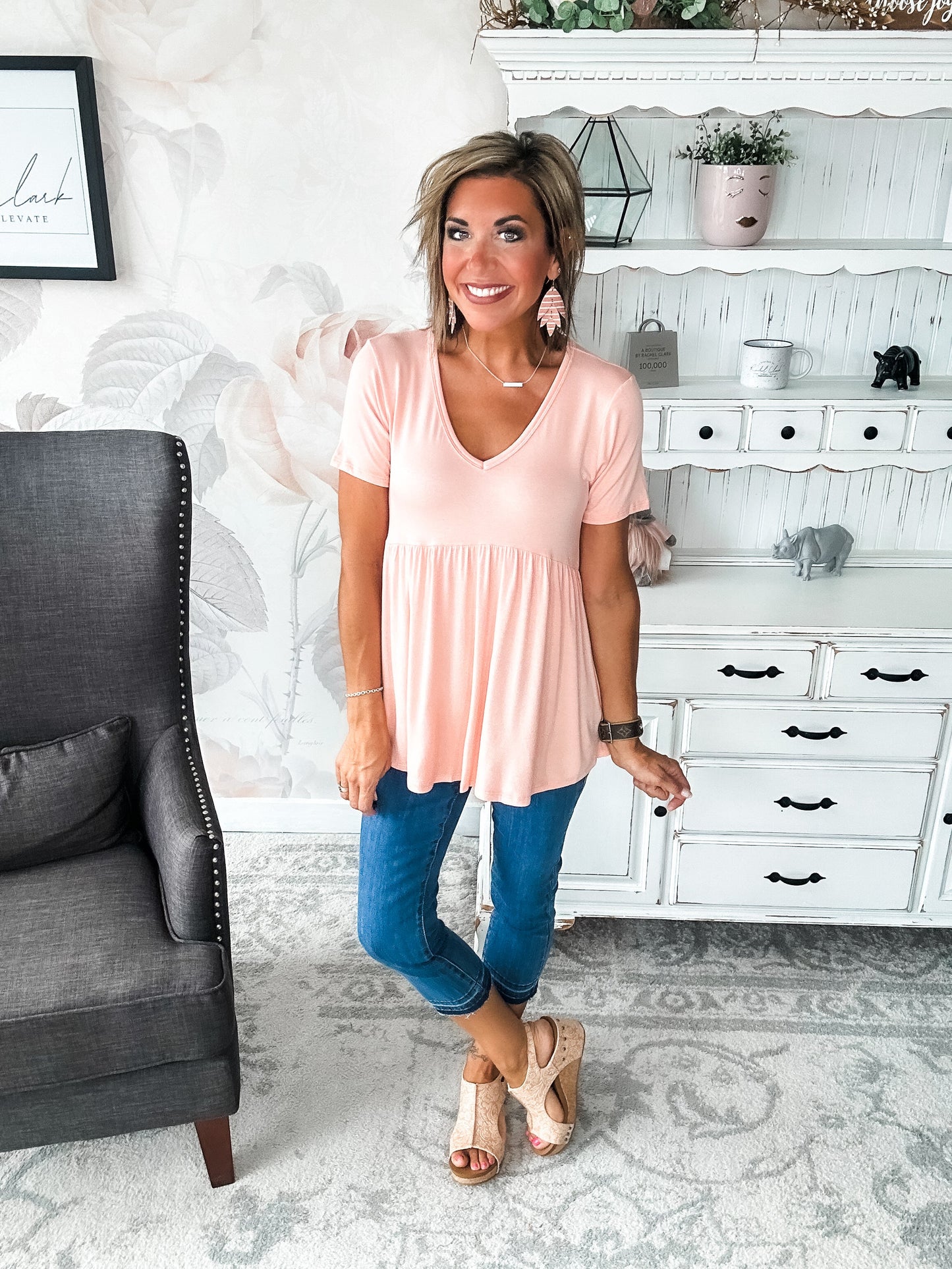 Just Look Back Babydoll Top
