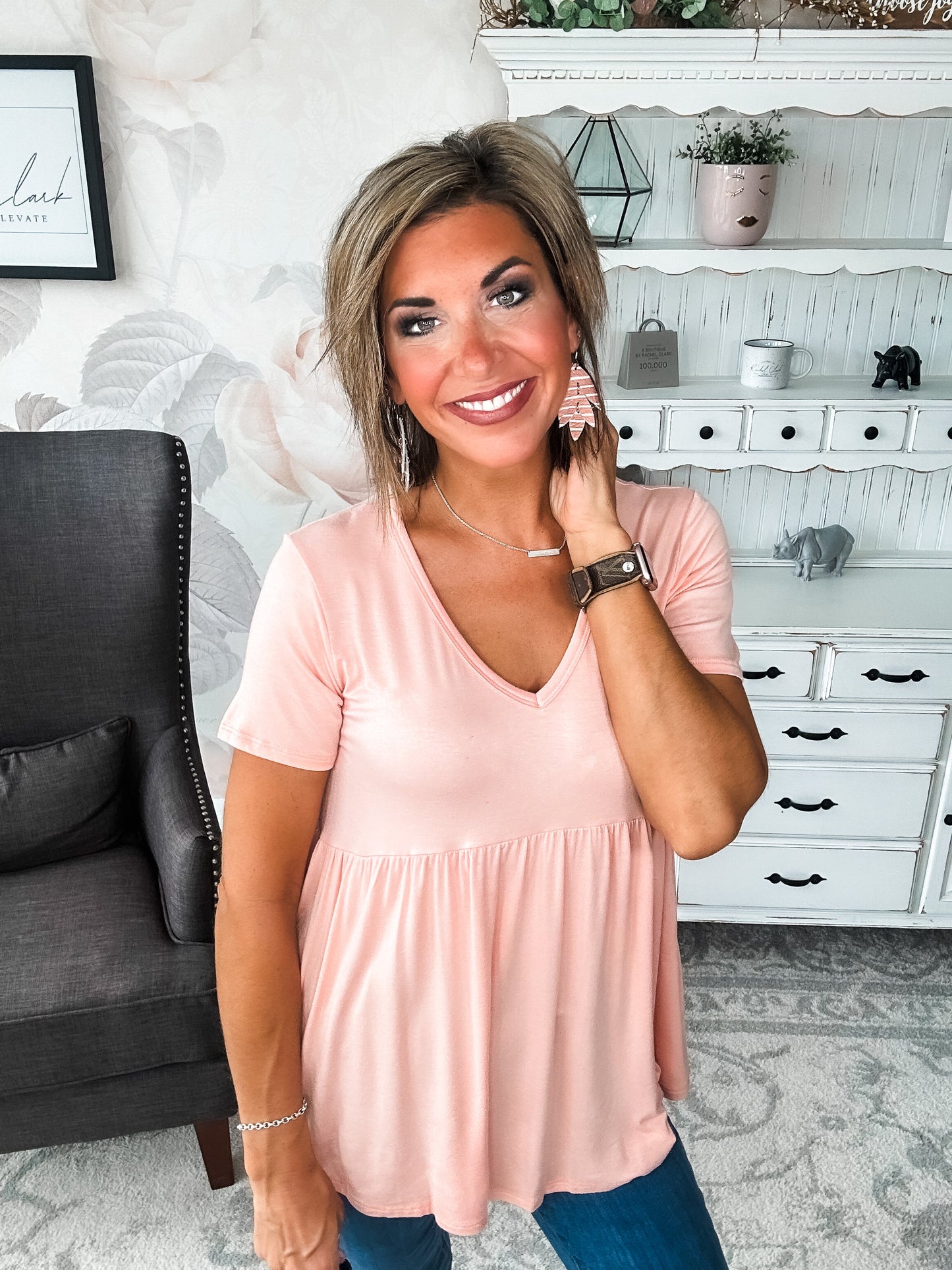 Just Look Back Babydoll Top