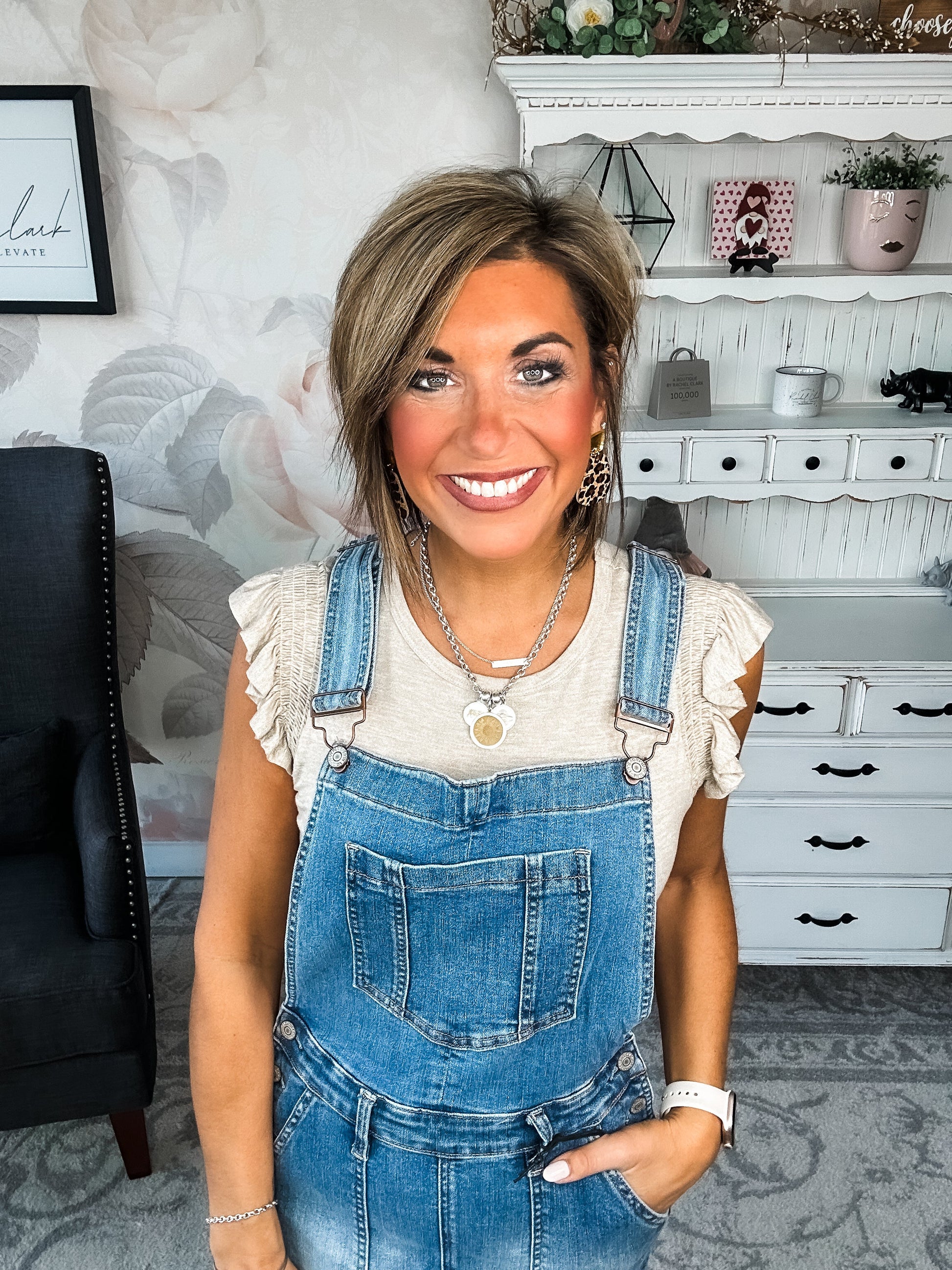 Judy Blue Raw Hem Overall Skirt