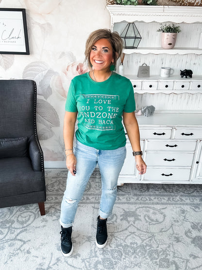 Love You To the End Zone Graphic Tee